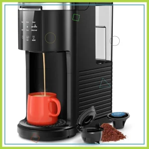 2-in-1 Single Serve Coffee Maker: K-Cup & Ground