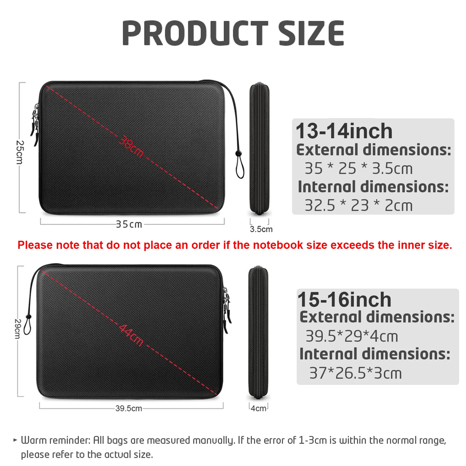 Hard Laptop Sleeve Case Computer Bag - Image 1