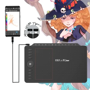 Graphics Tablet 12 Inch Large Pen Multimedia Keys - Thumbnail Image 2