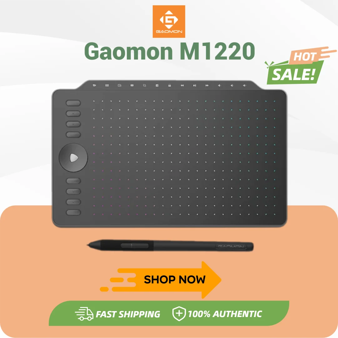 Graphics Tablet 12 Inch Large Pen Multimedia Keys - Image 1